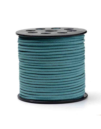 Gamuza. CADET BLUE. 2,7 milímetros ancho. 1,4 milímetros grosor. 5 metros.