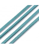 Gamuza. CADET BLUE. 2,7 milímetros ancho. 1,4 milímetros grosor. 5 metros.