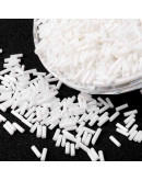 Tubo. Color sólido. WHITE. 6x1,8 milímetros. 0,6 mm perforación. 40 gramos. 800 uds. aproximado.