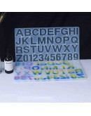 Moldes de silicona. Para resina. Letras y números. 360x194x10 milímetros. 1 unidad. Moldes de silicona. Para resina. Letras y números. 360x194x10 milímetros. 1 unidad.