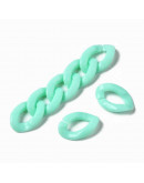 Eslabones de cadena. Ovalado (5). Aquamarine. 16,5x11,5x3,5 mm. 50 unidades (aprox.)