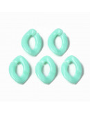 Eslabones de cadena. Ovalado (5). Aquamarine. 16,5x11,5x3,5 mm. 50 unidades (aprox.)
