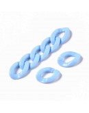 Eslabones de cadena. Ovalado (5). Steel Blue. 16,5x11,5x3,5 mm. 50 unidades (aprox.)