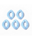 Eslabones de cadena. Ovalado (5). Steel Blue. 16,5x11,5x3,5 mm. 50 unidades (aprox.)