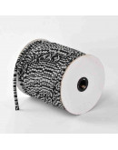 Cordón étnico de tela. Tono negro. 4 milímetros grosor. 1 metro.