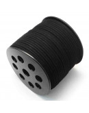 Gamuza. BLACK. 2,7 milímetros ancho. 1,4 milímetros grosor. 5 metros.