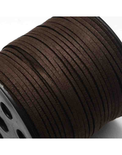 Gamuza. COFFE. 2,7 milímetros ancho. 1,4 milímetros grosor. 5 metros.