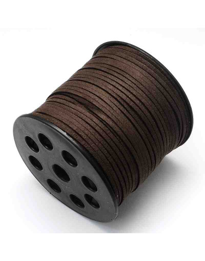 Gamuza. COFFE. 2,7 milímetros ancho. 1,4 milímetros grosor. 5 metros.