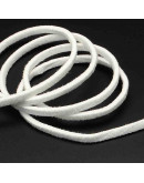 Gamuza. WHITE. 2,7 milímetros ancho. 1,4 milímetros grosor. 5 metros.