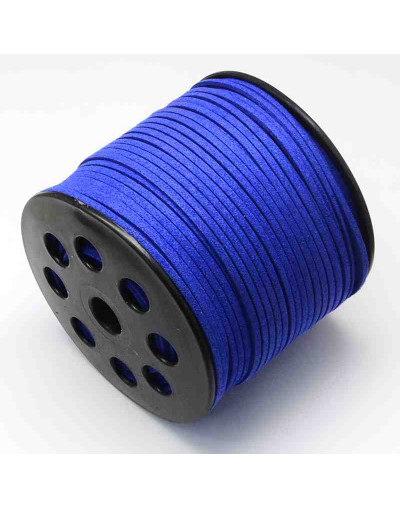 Gamuza. BLUE. 2,7 milímetros ancho. 1,4 milímetros grosor. 5 metros.