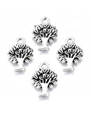 Arbol. Aleación de cobre. Color plateado. 14x10x1,5 mm. 1,8 mm perforación. 10 unidades. Arbol. Aleación de cobre. Color plateado. 14x10x1,5 mm. 1,8 mm perforación. 10 unidades.