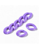 Eslabones de cadena. Ovalado (5). Dark Orchid. 16,5x11,5x3,5 mm. 50 unidades (aprox.)