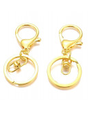 Accesorio para llaveros. Aleación de cobre. Color dorado. 68x30 milímetros. 2 unidades. Accesorio para llaveros. Aleación de cobre. Color dorado. 68x30 milímetros. 2 unidades.