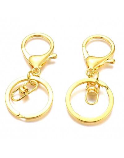Accesorio para llaveros. Aleación de cobre. Color dorado. 68x30 milímetros. 2 unidades. Accesorio para llaveros. Aleación de cobre. Color dorado. 68x30 milímetros. 2 unidades.