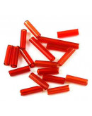 Tubo. Color sólido. RED. 6x1,8 milímetros. 0,6 mm perforación. 40 gramos. 800 uds. aproximado.