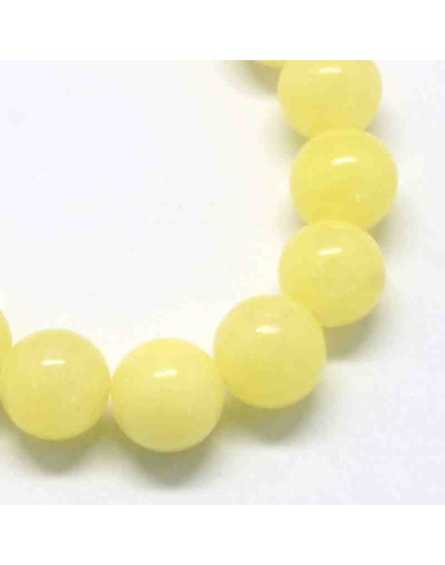 Jade. Amarillo (1). 04 milímetros diámetro. 0,50 mm perforación. 95 unidades hilo (aproximado)