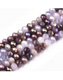 Rondelle faceteado. 3,5x3 milímetros. PURPLE. 0,8 mm perforación. 140 uds hilo (aproximado).