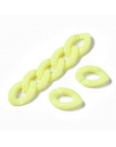 Eslabones de cadena. Ovalado (5). Yellow. 16,5x11,5x3,5 mm. 50 unidades (aprox.)