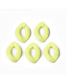 Eslabones de cadena. Ovalado (5). Yellow. 16,5x11,5x3,5 mm. 50 unidades (aprox.)