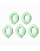 Eslabones de cadena. Ovalado (5). Pale Green. 16,5x11,5x3,5 mm. 50 unidades (aprox.)