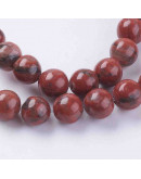 Jásper Sésamo. Rojo oscuro. 04 milímetros diámetro. 0,80 mm perforación. 95 unidades aproximado. Jásper Sésamo. Rojo oscuro. 04 milímetros diámetro. 0,80 mm perforación. 95 unidades aproximado.