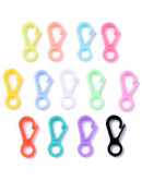 Cierre lobster. Acrílico. Varios colores. 33x15,5x4,5 milímetros. 4,5 mm perforación. 10 unidades.