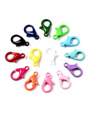 Cierre lobster. Aleación de cobre. Varios colores. 12,5x8x3 milímetros. 1,2 mm perforación. 10 uds.