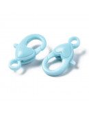 Cierres lobster con corazón. Acrílico. Varios colores. 22,5x13x6,5 mm. 3 mm perforación. 10 uds.