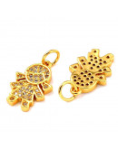 Niña (1). Aleación+Zirconia. Baño 18KGold. 15x10x2 mm. 5 mm arandela. 1 unidad. Niña (1). Aleación+Zirconia. Baño 18KGold. 15x10x2 mm. 5 mm arandela. 1 unidad.