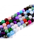 Jade. Varios colores (2). 06 milímetros diámetro. 1 mm perforación. 65 unidades hilo (aproximado) Jade. Varios colores (2). 06 milímetros diámetro. 1 mm perforación. 65 unidades hilo (aproximado)