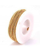 Acero inoxidable. Color dorado. Ball Chains. 1,5 milímetros diámetro. 1 metro.