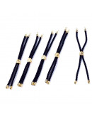 Nylon twist regulable para pulsera. Negro. Bañado (18kGold). 220x4 mm. 2 mm perforación. 1 ud. Nylon twist regulable para pulsera. Negro. Bañado (18kGold). 220x4 mm. 2 mm perforación. 1 ud.