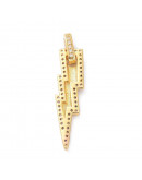 Rayo (1). Aleación+Zirconia. Baño 18KGold. 29x8x2 mm. 2,5 mm cierre. 1 unidad. Rayo (1). Aleación+Zirconia. Baño 18KGold. 29x8x2 mm. 2,5 mm cierre. 1 unidad.