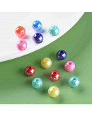 Esfera color metalizado. Varios colores. 08 mm diámetro. 2 mm perforación. 50 uds aproximado.