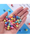 Esfera color metalizado. Varios colores. 08 mm diámetro. 2 mm perforación. 50 uds aproximado.