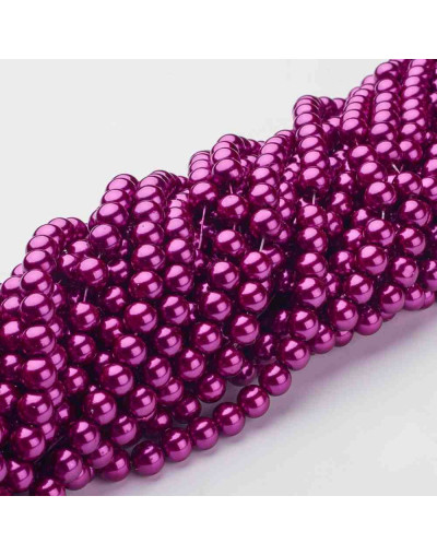 Esfera. Glass Perla. CAMELIA. 6~7 mm diámetro. 1 mm perforación. 145 unidades hilo (aproximado).