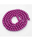 Esfera. Glass Perla. CAMELIA. 6~7 mm diámetro. 1 mm perforación. 145 unidades hilo (aproximado).