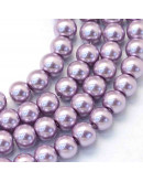 Esfera. Glass Perla. PLUM. 6~7 mm diámetro. 1 mm perforación. 145 unidades hilo (aproximado).