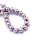 Esfera. Glass Perla. PLUM. 6~7 mm diámetro. 1 mm perforación. 145 unidades hilo (aproximado).