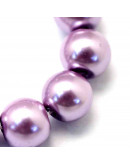 Esfera. Glass Perla. PLUM. 6~7 mm diámetro. 1 mm perforación. 145 unidades hilo (aproximado).