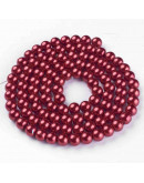 Esfera. Glass Perla. FIREBRICK. 6~7 mm diámetro. 1 mm perforación. 145 unidades hilo (aproximado).