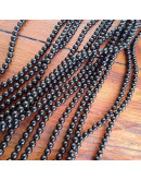 Obsidiana negra. 04 milímetros diámetro. 1 mm perforación. 90 unidades hilo (aproximado). Obsidiana negra. 04 milímetros diámetro. 1 mm perforación. 90 unidades hilo (aproximado).