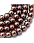 Esfera. Glass Perla. CAMEL. 6~7 mm diámetro. 1 mm perforación. 145 unidades hilo (aproximado).