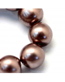 Esfera. Glass Perla. CAMEL. 6~7 mm diámetro. 1 mm perforación. 145 unidades hilo (aproximado).