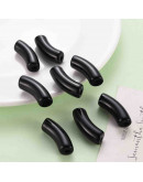 Tubo curvo. Color BLACK. 36x13,5x11,5 milímetros. 4 mm diámetro. 4 unidades.