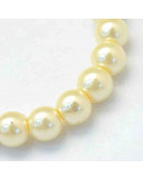 Esfera. Glass Perla. LEMON CHIFFON. 6~7 mm diámetro. 1 mm perforación. 145 uds hilo (aproximado).