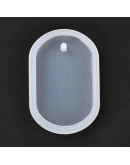 Molde de silicona. Para resina. Ovalo. 52x35x7,5 milímetros. 3 mm perforación. 1 unidad. Molde de silicona. Para resina. Ovalo. 52x35x7,5 milímetros. 3 mm perforación. 1 unidad.