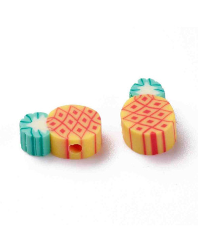 Piña. 13x9x5 milímetros. 1,8 milímetros perforación. 10 unidades.