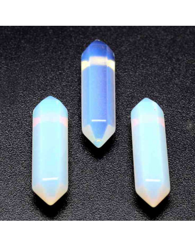 Opalina. Hexágono. 2 puntas. 30 milímetros. Sin perforación. 1 unidad.