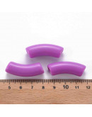 Tubo curvo. Color MEIDUM ORCHID. 36x13,5x11,5 milímetros. 4 mm diámetro. 4 unidades.